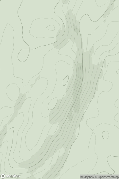 Thumbnail image for A' Chruach [Oban to Loch Fyne] [NR910974] showing contour plot for surrounding peak
